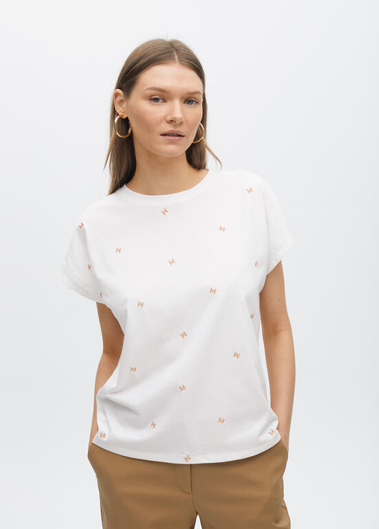 Camiseta Con Bordado Logotipado Lola Casademunt By Maite