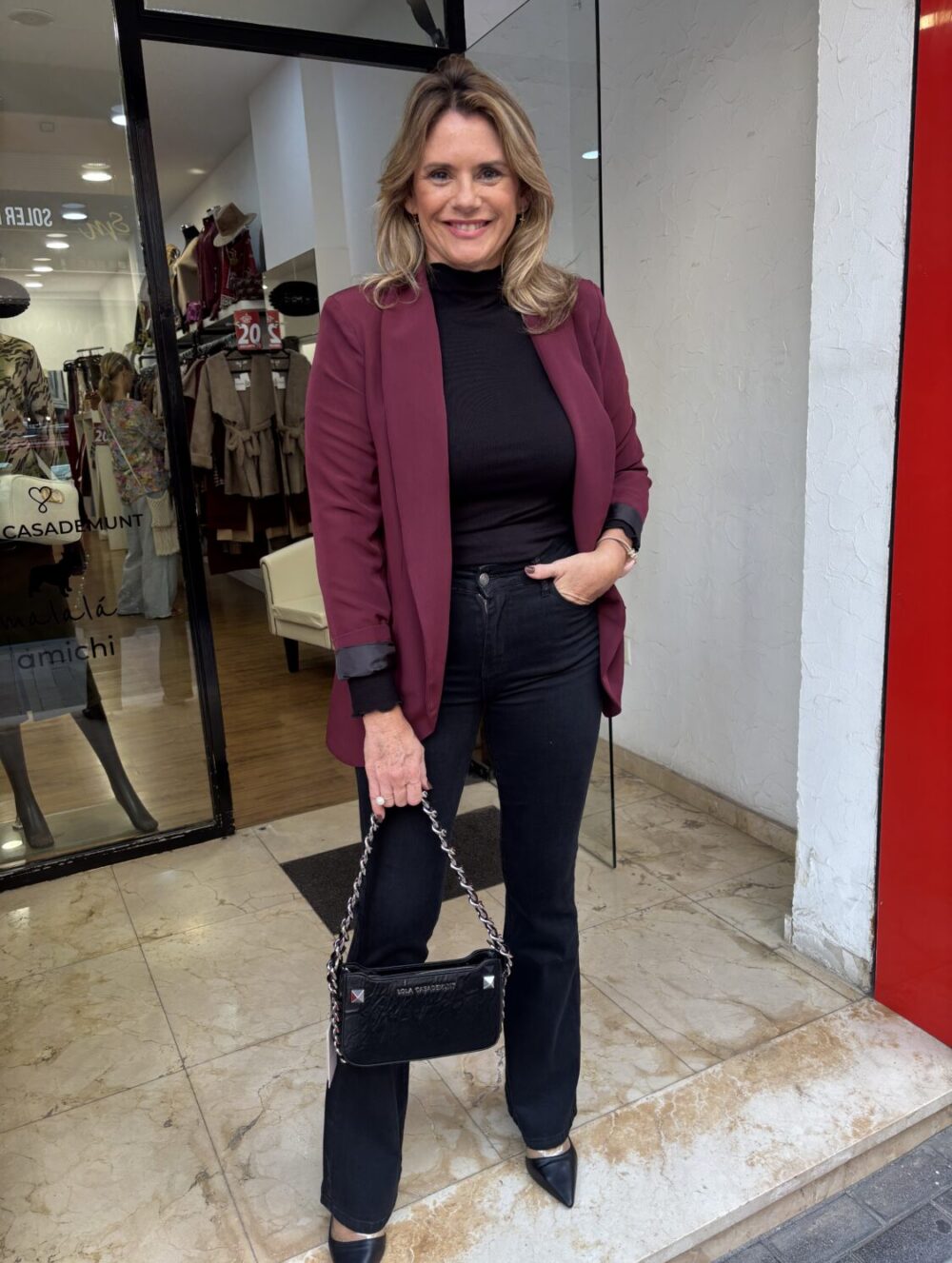 Alternative view of Blazer Burdeos Lady Garbo