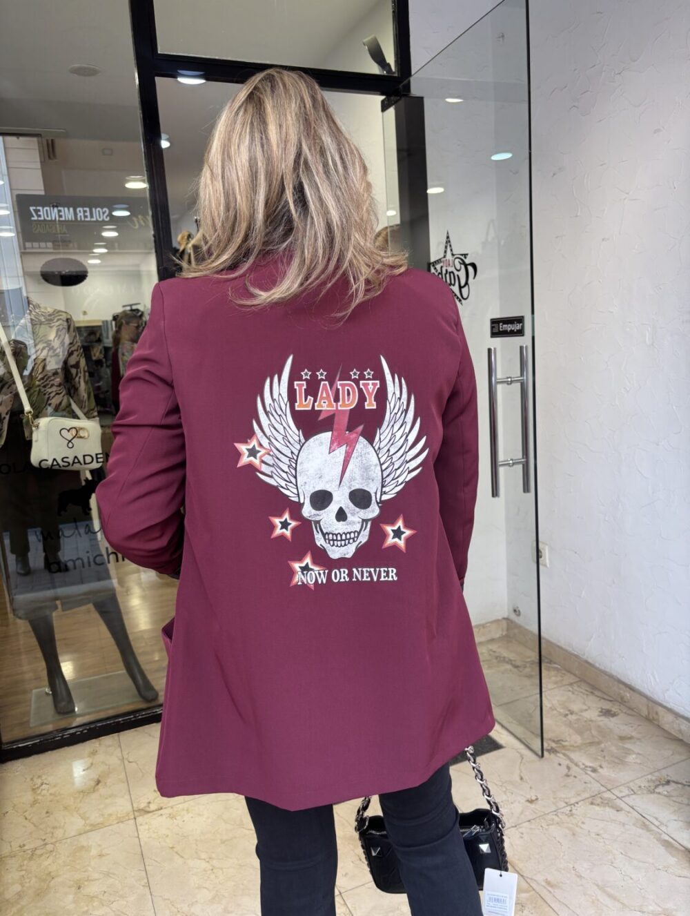 Blazer Burdeos Lady Garbo