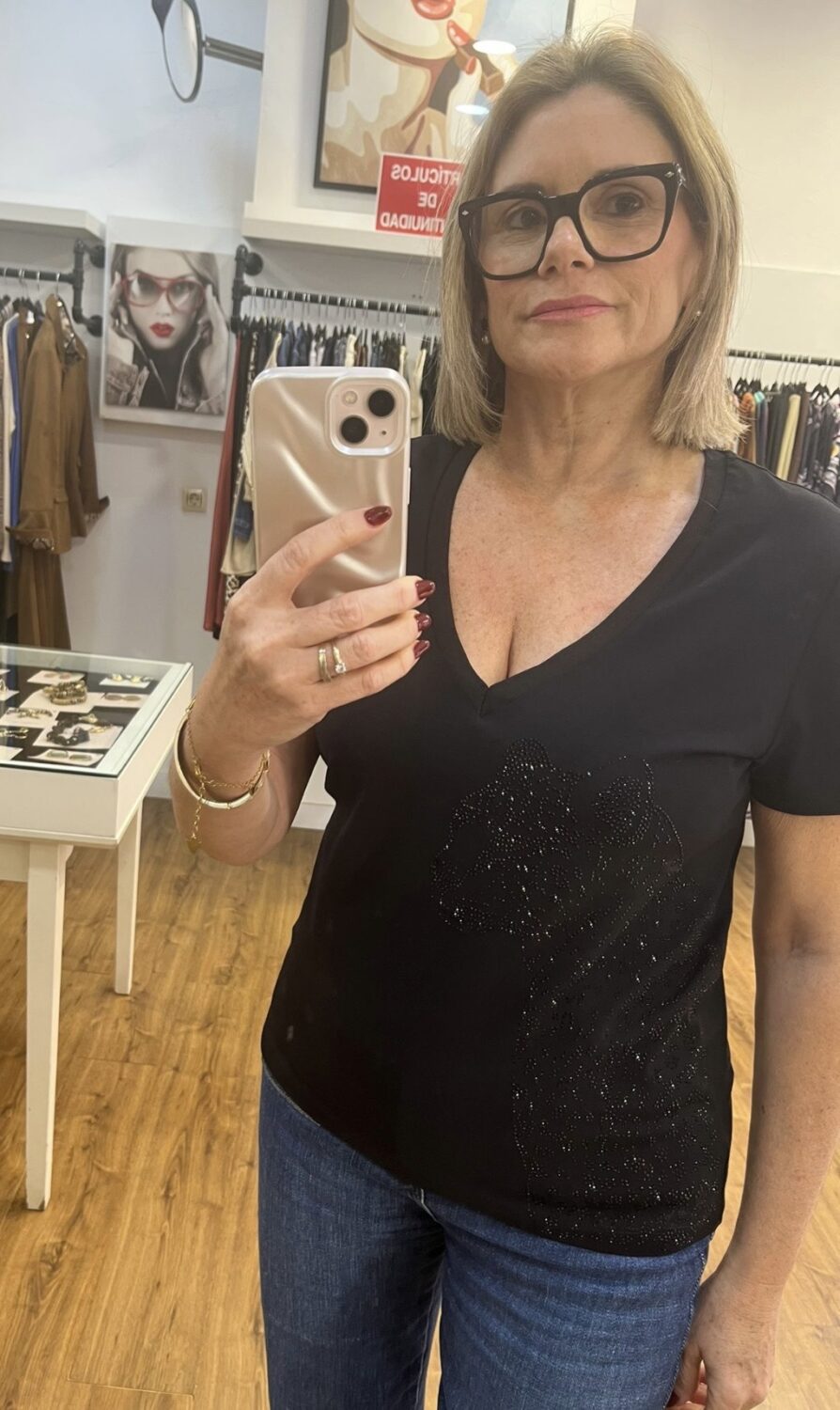 Camiseta Con Strass Formando Animal Lola Casademunt By Maite - Imagen 2