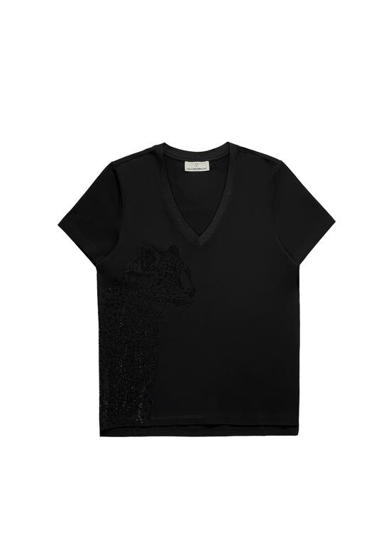 Camiseta Con Strass Formando Animal Lola Casademunt By Maite - Imagen 4