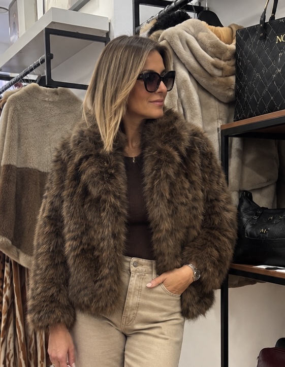 Chaqueta Pelo Animal Print Amichi